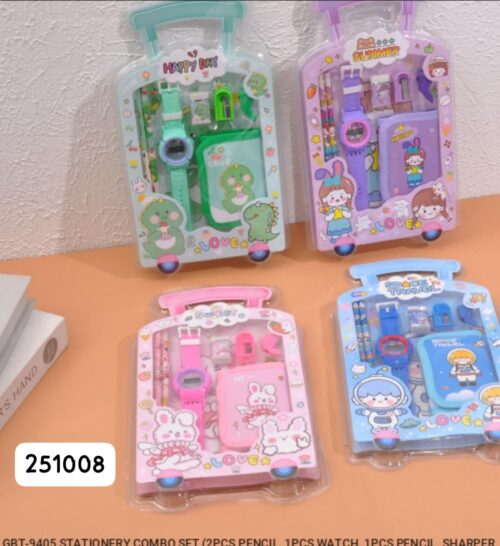 Trolley-Themed Kids Stationery Combo Set