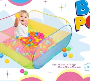 Colorful Kids Ball Pool with 40Balls – Foldable Play Tent