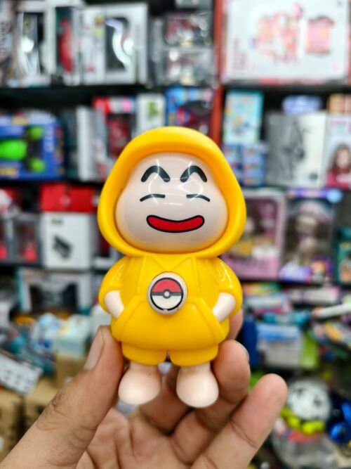 Toy Cartoon Boy Figurine in Yellow Hoodie