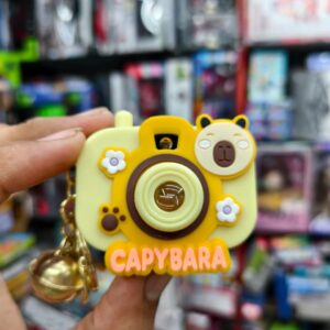 Capybara Cartoon Toy Camera with Bell Keychain